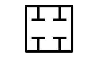 T 形封口記號:方框內的 T 形代表該油口封閉